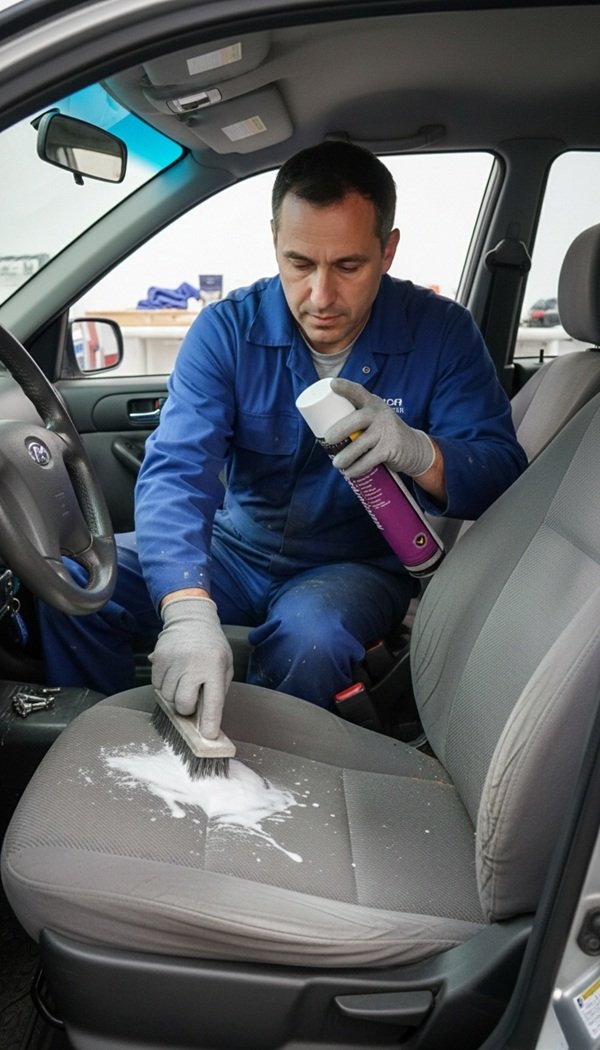 La espuma V5 es un potente limpiador de tapicerías, moquetas y textil.